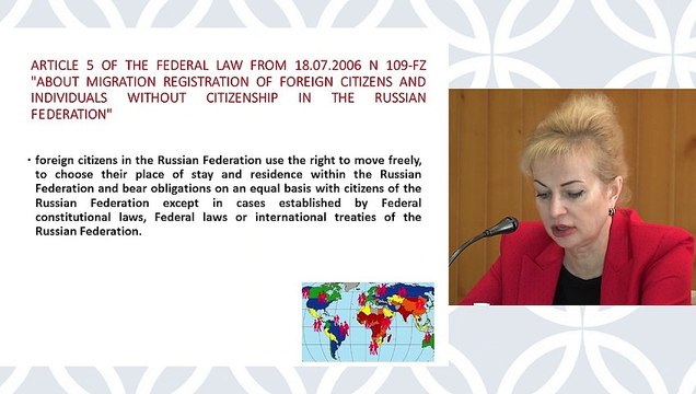 Illegal migration in Russia / L'immigration illégale en Russie , Liudmila Bukalerova, titulaire de la Chaire du département de droit pénal, de l’Université de l’Amitié entre les peuples (RUDN), Moscou