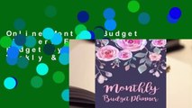 Online Monthly Budget Planner: Expense Finance Budget by a Year Monthly Weekly & Daily Bill