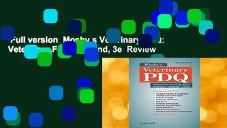 Full version  Mosby s Veterinary PDQ: Veterinary Facts at Hand, 3e  Review