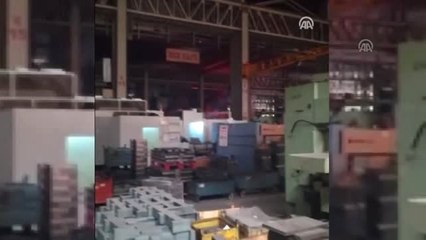 Makine Fabrikasının Boyahanesinde Yangın
