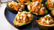 Avocados Get Stuffed With A Saucy Buffalo Chicken