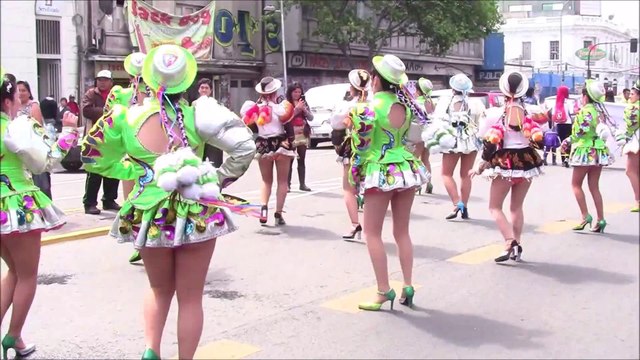 Bolivian traditional dance music show in Santiago, Chile