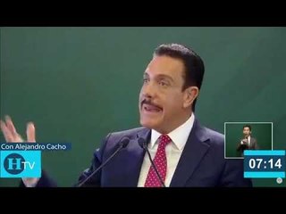 Omar Fayad presenta el C5I en la mañanera de AMLO