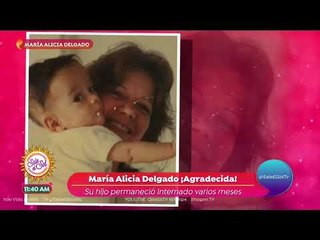 ¡María Alicia Delgado dio a luz cuando solo tenía 5 meses! | Sale el Sol