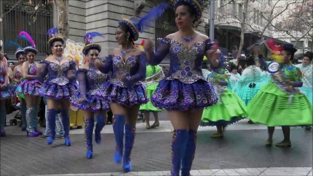 Bolivian and Peruvian traditional dance in Santiago, Chile