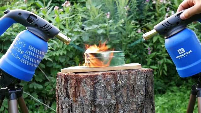 GAS TORCH vs 50 lighters