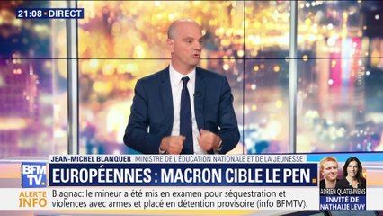 Européennes: "Évidemment que c’est un enjeu pour nous d’avoir une liste en tête devant le RN", Jean-Michel Blanquer
