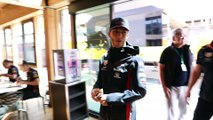 Our new home away from home! | Pierre Gasly sees the Red Bull F1 Energy Station for the first time.