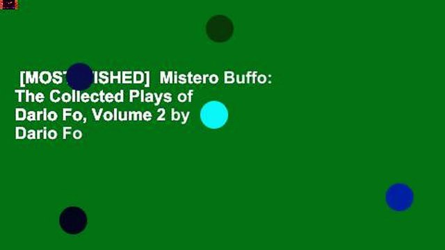[MOST WISHED] Mistero Buffo: The Collected Plays of Dario Fo, Volume 2 by Dario Fo