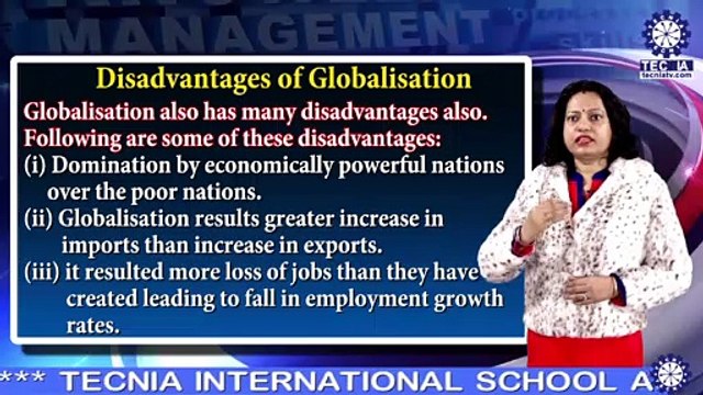 Disadvantages of Globalisation | Dr. Vandana Raghava | BBA | TIAS | Tecnia TV