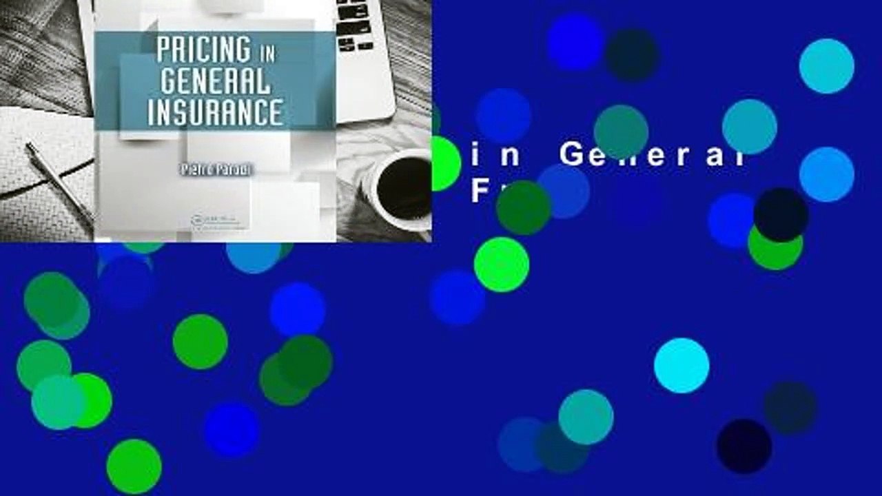 [Read] Pricing in General Insurance  For Free