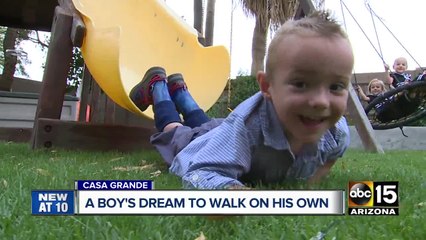 Valley boy diagnosed with cerebral palsy dreams to walk on his own