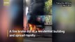 Un homme utilise une grue pour sauver 14 personnes piégées dans un bâtiment en flammes