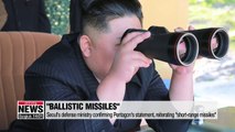Pentagon says N. Korea's latest launches were 