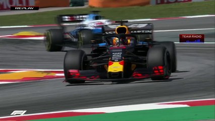 ماكس فيرستابن كاد يصطدم ببوتاس في تجارب إسبانيا