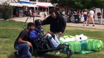 Engelli yamaç paraşütçüsü tekerlekli sandalyesiyle uçtu - MUĞLA