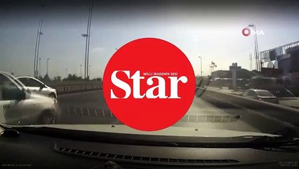 E-5 karayolunda korkutan zincirleme kaza!; O anlar kamerada...