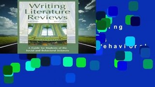 [MOST WISHED]  Writing Literature Reviews: A Guide for Students of the Social and Behavioral
