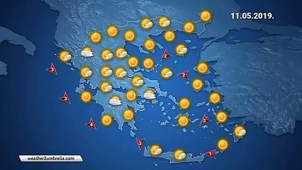 Η πρόγνωση του καιρού για το Σάββατο  11-5-2019