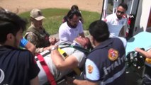Cizre’de otomobil şarampole yuvarlandı: 1 polis yaralı