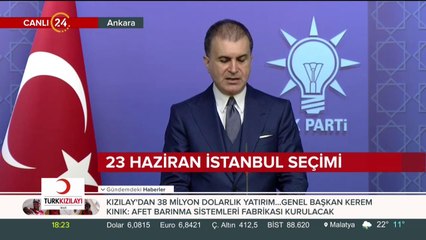AK Parti Sözcüsü Ömer Çelik, MKYK toplantısı sonrası açıklama yapıyor