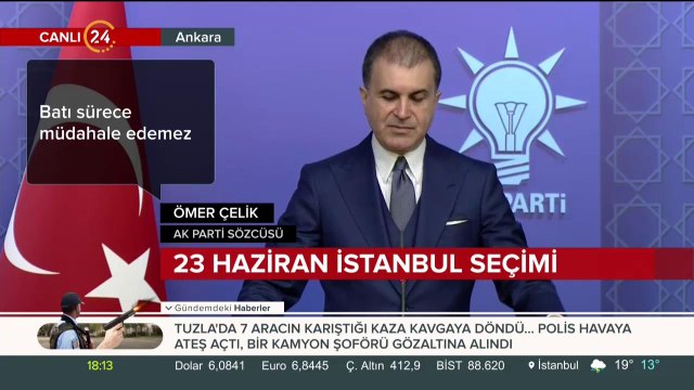 AK Parti Sözcüsü Ömer Çelik, MKYK toplantısı sonrası açıklama yapıyor