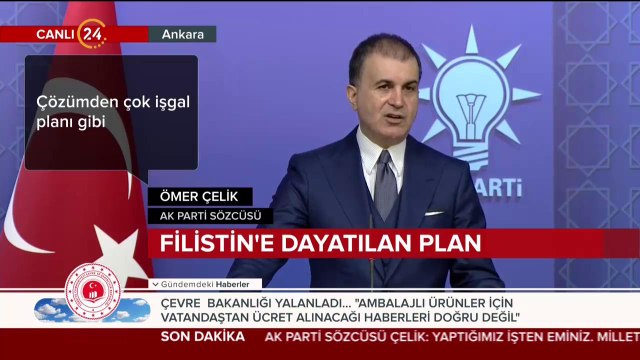 AK Parti Sözcüsü Ömer Çelik, MKYK toplantısı sonrası açıklama yapıyor