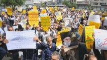 Miles de iraníes marchan en apoyo a la reducción de compromisos nucleares