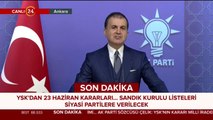 AK Parti Sözcüsü Ömer Çelik, MKYK toplantısı sonrası açıklama yapıyor
