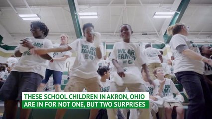 LeBron surprises I PROMISE school with new gym