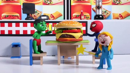KIDS WEARING SUPERHERO COSTUMES  PLAY DOH CARTOONS FOR KIDS