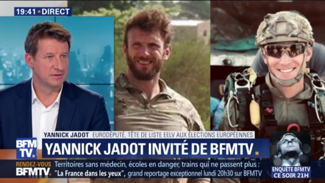Yannick Jadot: Toutes nos pensées doivent aller aux familles des deux soldats qui sont morts