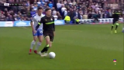 Gavin Gunning (Forest Green) straight red card for crazy kick against Tranmere