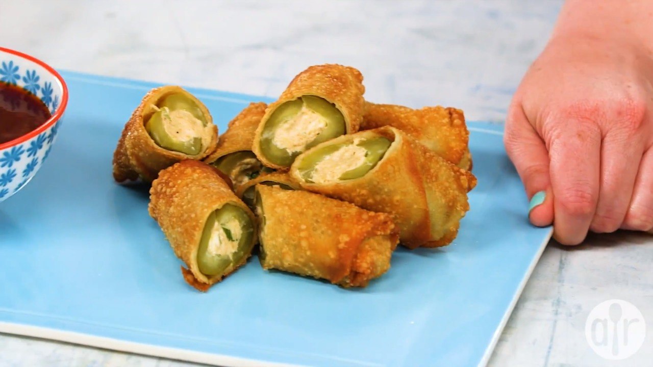 Stuffed Pickle Egg Rolls