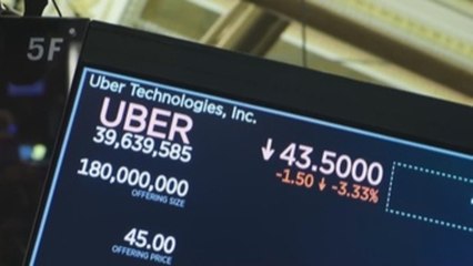 Uber cierra su primer día en bolsa con caída del 7,56 %, hasta los 41 dólares