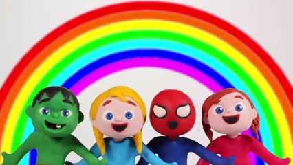 KIDS PLAYING WITH RAINBOW COLORS PAINT ❤ PLAY DOH CARTOONS FOR KIDS