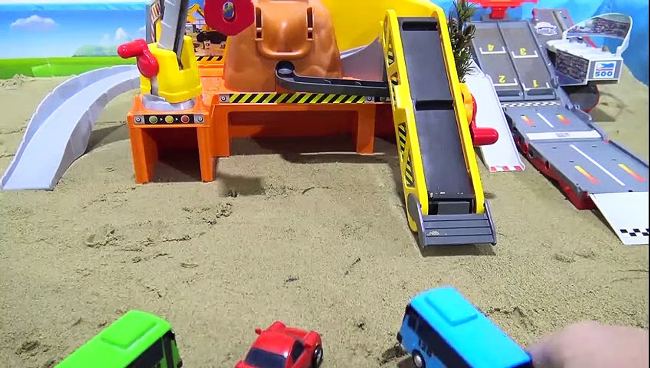 Cars toy videos for Children. Building bridge with truck, excavator. Songs for Kids