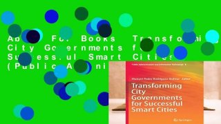 About For Books  Transforming City Governments for Successful Smart Cities (Public Administration