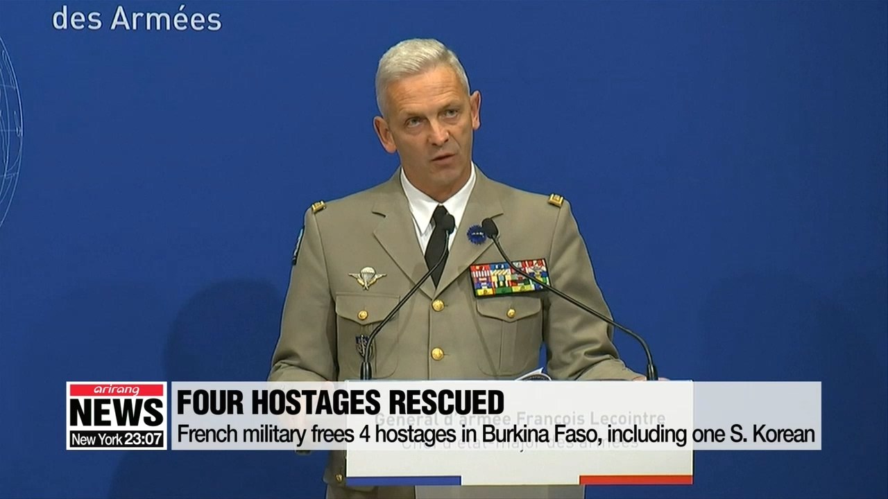 French military frees 4 hostages in Burkina Faso, including one S. Korean