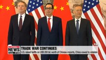 U.S.-China trade negotiations end without a deal; U.S. looks to further tariff hike