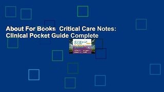 About For Books  Critical Care Notes: Clinical Pocket Guide Complete