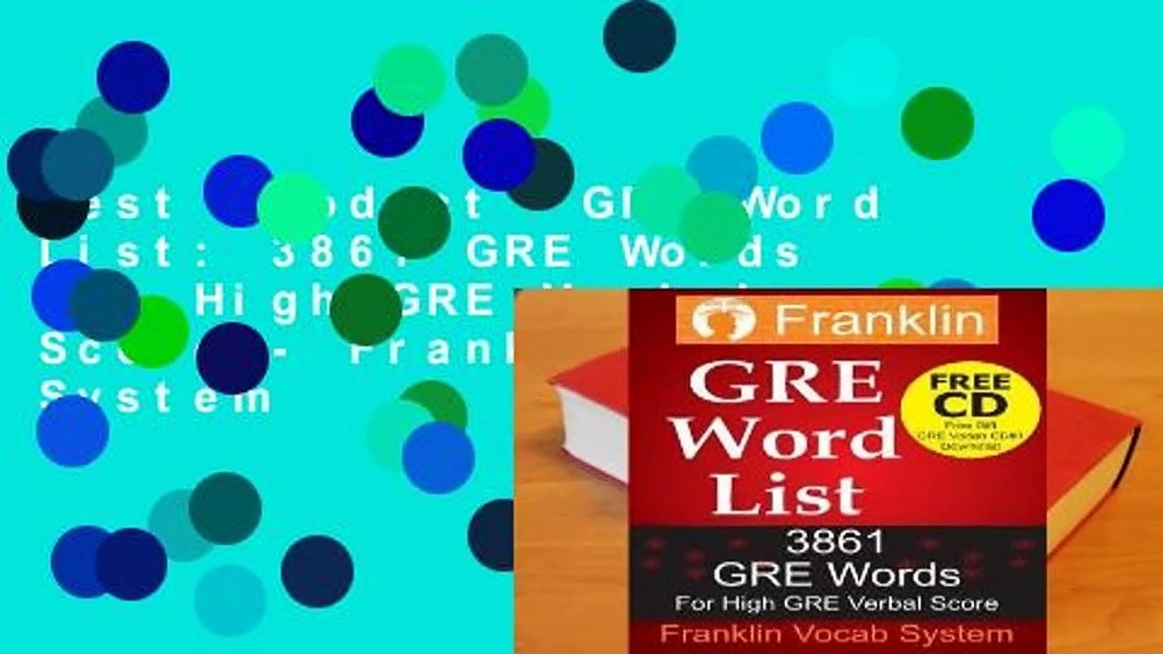 Best product  GRE Word List: 3861 GRE Words for High GRE Verbal Score - Franklin Vocab System