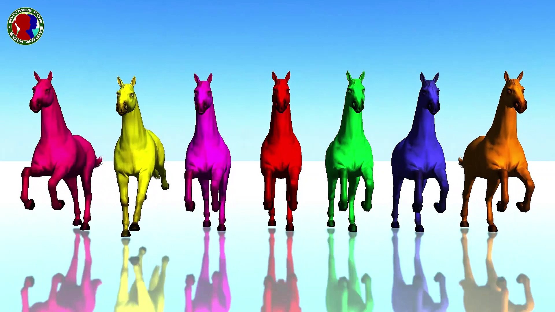 Learn Colors with Animals, Rainbow Horse and Color Crew
