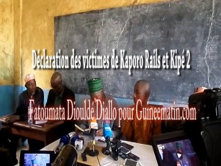 Déclaration des victimes de Kaporo Rails