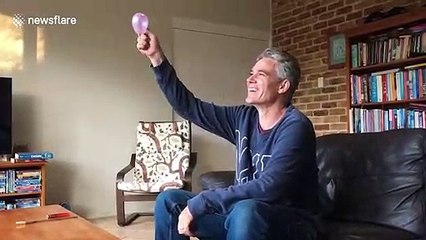 Science teacher blows-up hydrogen balloon in front of family