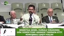 Beşiktaş Genel Kurulu'nda gök gürültüsü herkesi tedirgin etti, konuşmacı şaştı kaldı
