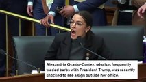AOC Found A 'Trump Supporters For Ocasio-Cortez' Sign Outside Her Office