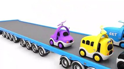 Flying Street Vehicles Play on Transport Car Carrier Truck