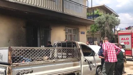 Kamyonette Çıkan Yangın Eve Sıçradı