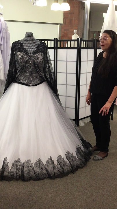 Brautkleid Schwarz Weiß Beas Kleideratelier